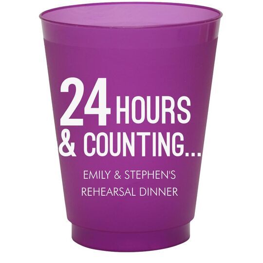 24 Hours and Counting Colored Shatterproof Cups